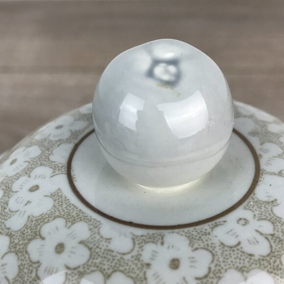 Vintage Villeroy & Boch Sugar Bowl and Creamer Set, Dalarna Blue & Brown Floral - Picture 9 of 13